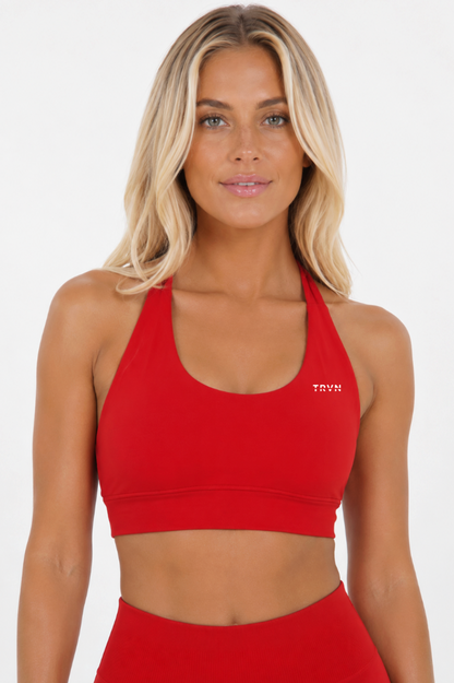 Red Velvet Halter Bra