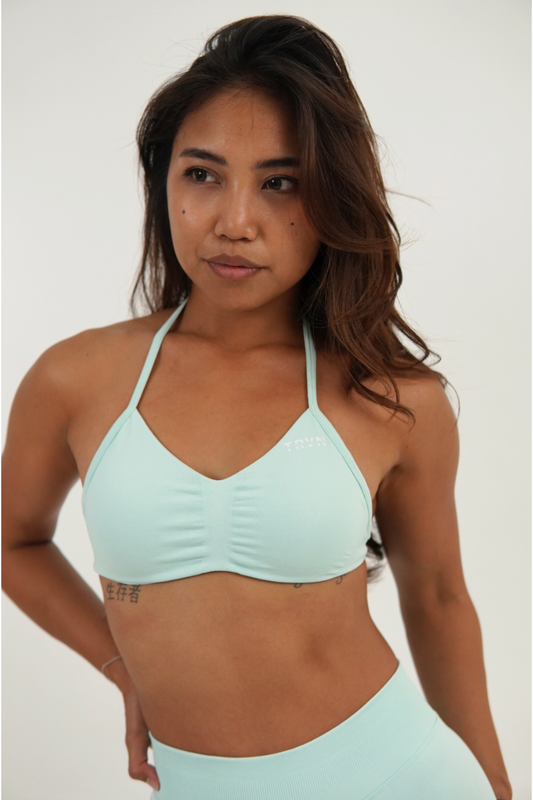 Palm Green Strappy Bra