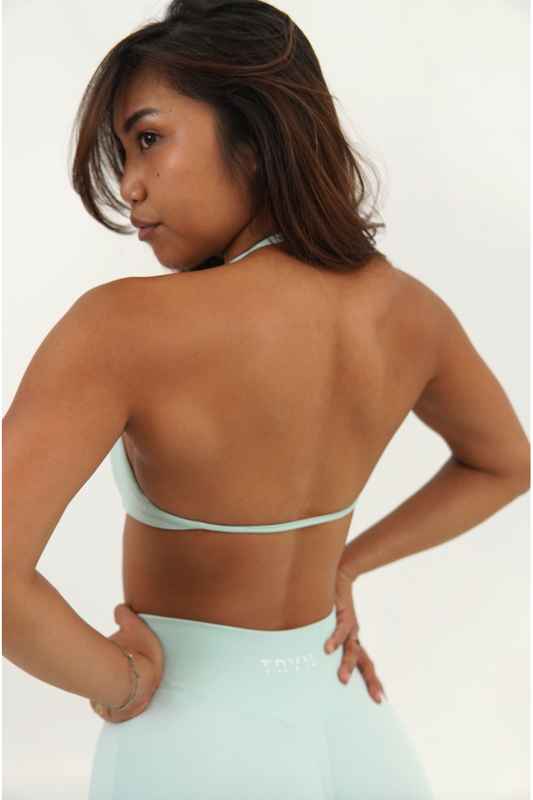 Palm Green Strappy Bra