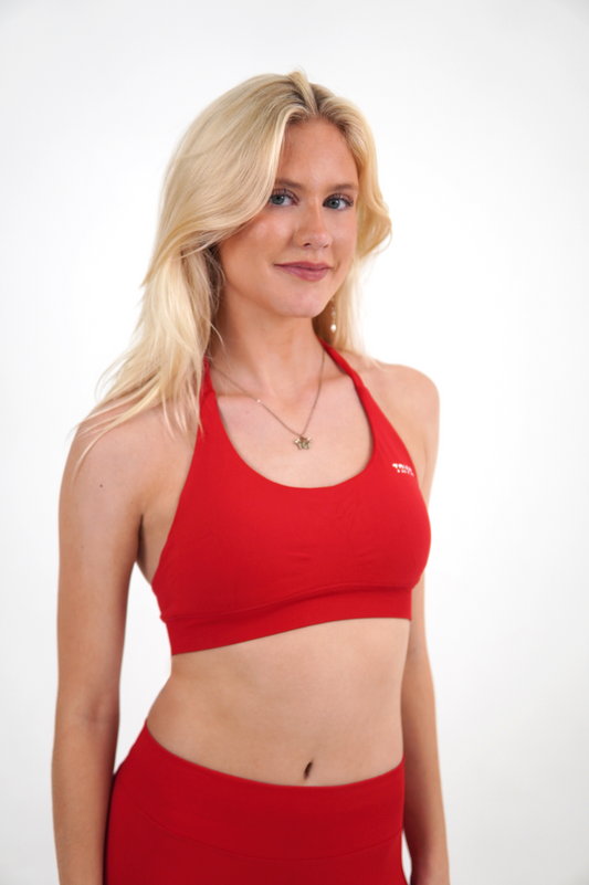Red Velvet Halter Bra