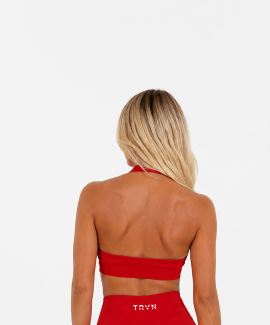 Red Velvet Halter Bra