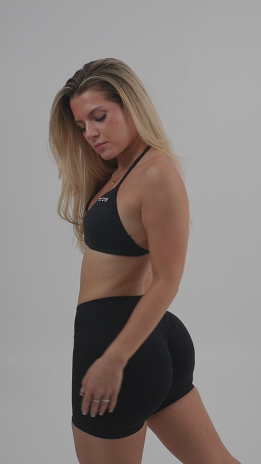 Obsidian Strappy Bra Mini